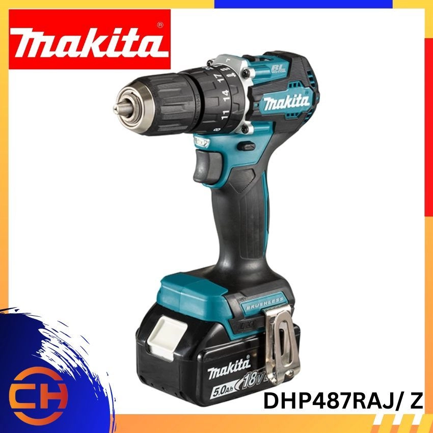 Makita DHP487RAJ/ Z 13 mm (1/2") 18V Cordless Hammer Driver Drill