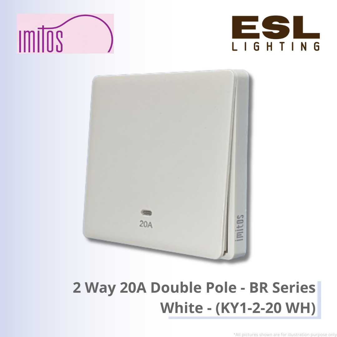 IMITOS 2 Way 20A Double Pole (BR Series) White - KY1-2-20 WH