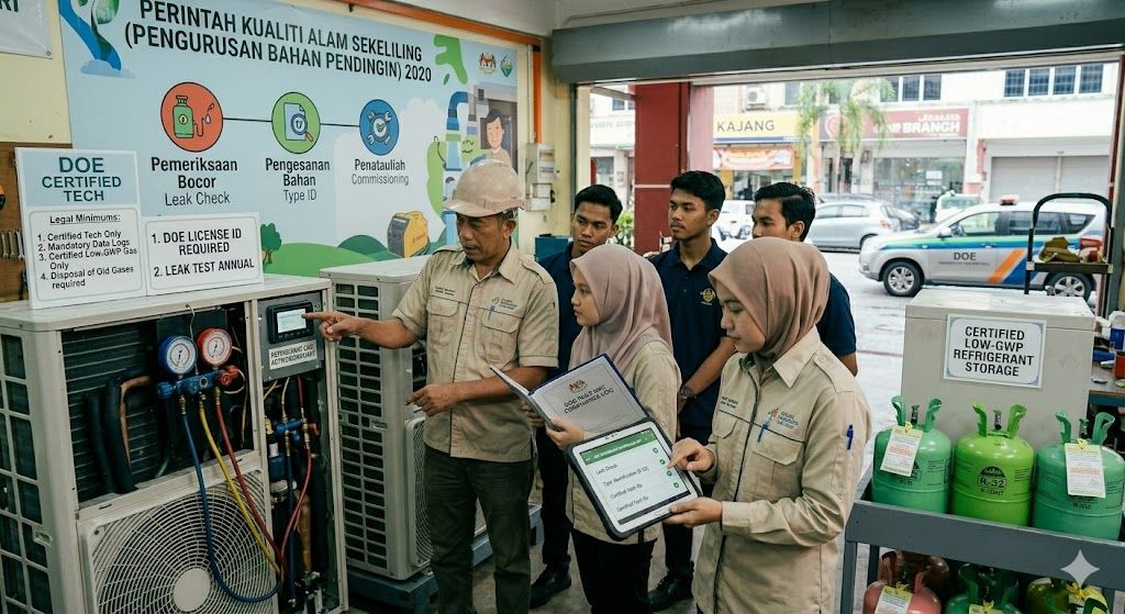 HVAC system regulations Malaysia refrigerant DOE