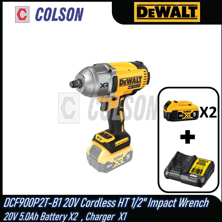 DEWALT DCF900P2T-B1 20V Cordless HT 1/2" Impact Wrench