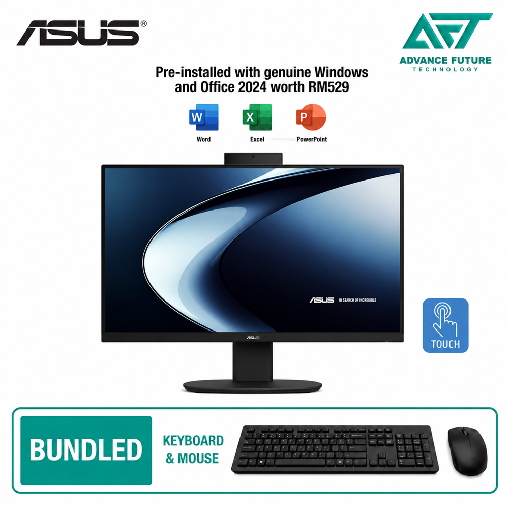 Asus V440VA-TBPD038WS 23.8" FHD Touch All-in-One Desktop PC Black ( Intel Core 7 240H, 16GB, 512GB SSD, Intel, W11, H&S 2024&M365 )