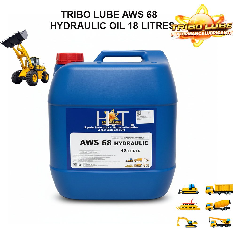 TRIBO LUBE AWS 68 HYDRAULIC OIL 18 LITRES | ANTI-WEAR HYDRAULIC FLUID ISO VG 68 | INDUSTRIAL & HEAVY MACHINERY HYDRAULIC LUBRICANT