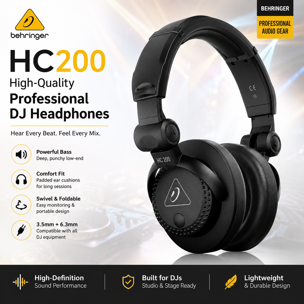 Behringer HC200 – High-Quality Professional DJ Headphones
