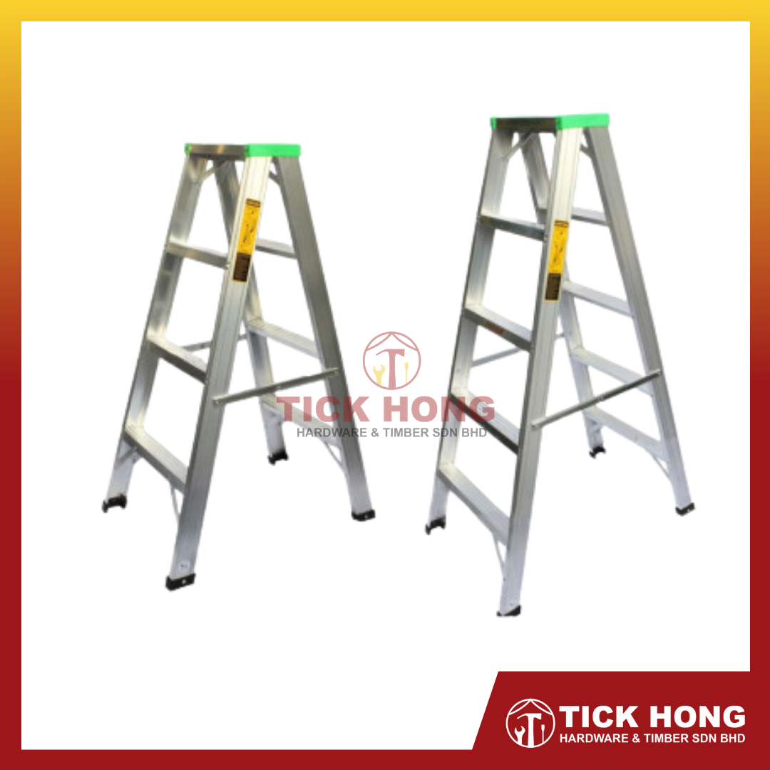 SUMO Heavy Duty Hardness Aluminum Double Sided Ladder/Tangga Lipat (4 / 5 / 6 / 7 Steps)