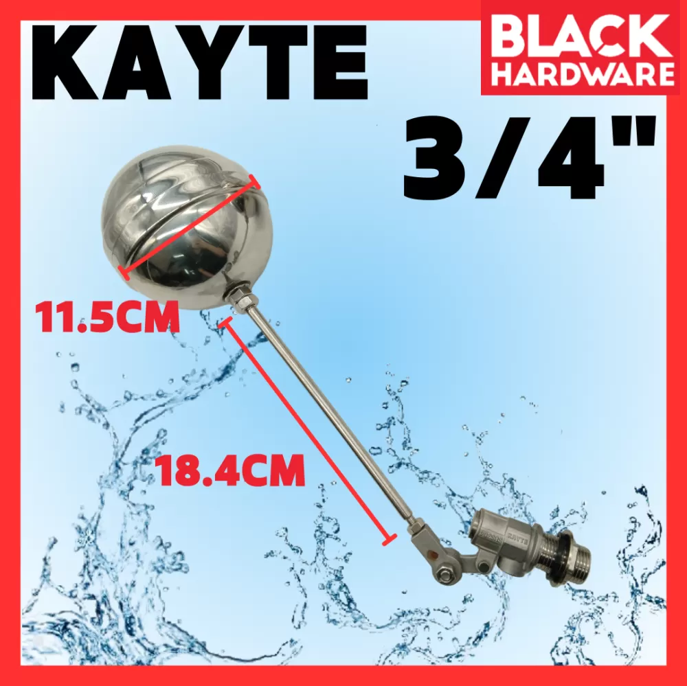 Black Hardware Water Tank Float Valve Heavy Duty Tangki Air Pelampung Rumah Tangki Pelampung Ball Valve Stainless Steel