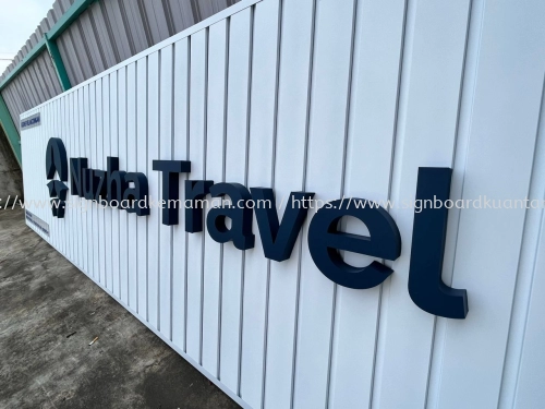 NUZHA TRAVEL OUTDOOR ALUMINNIUM CEILING PANEL 3D BOX UP SIGNAGE SIGNBOARD PEKAN TOWN, KUALA PAHANG, CHINI, BEBAR, BELIMBING, CHEROK PALOH, NENASI, PALOH HINAI PAHANG MALAYSIA