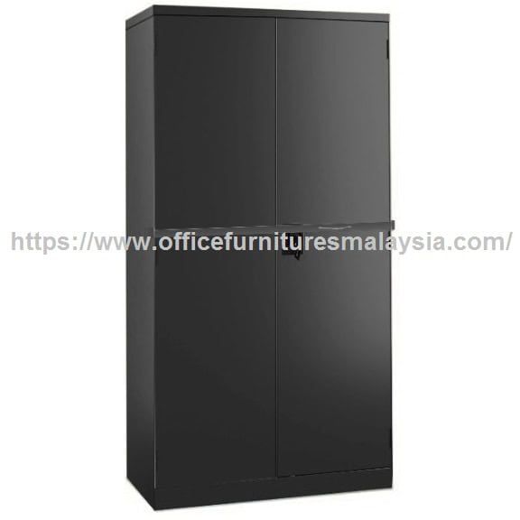 Black Steel Full Height Cupboard [Locking Bar] OFS118LBMB