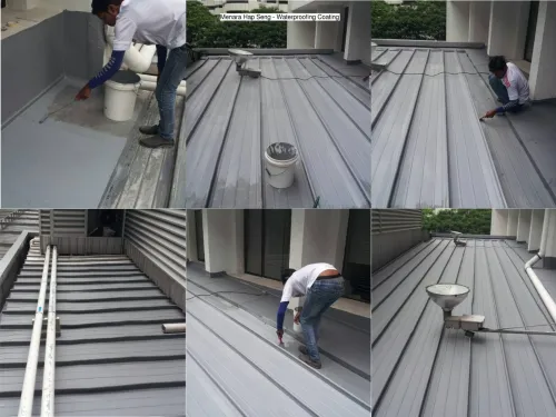 Waterproofing Works at Metal Roof @ Menara Hap Seng Sdn Bhd