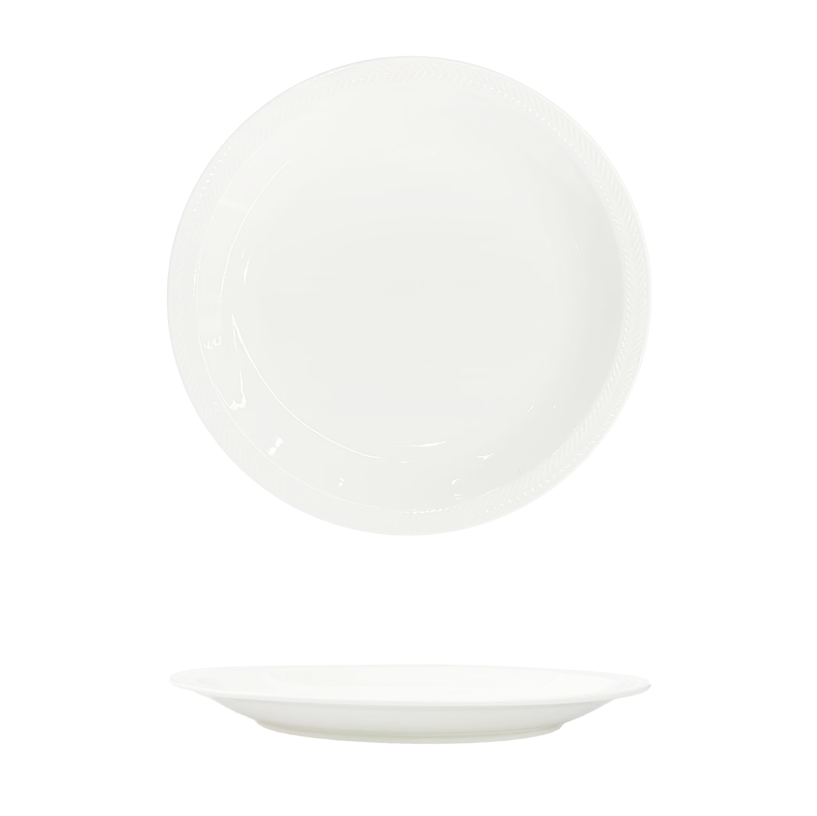 YX-BC-14.5'' Wheat Ear Round Shallow Plate 14.5 麦穗圆浅盘