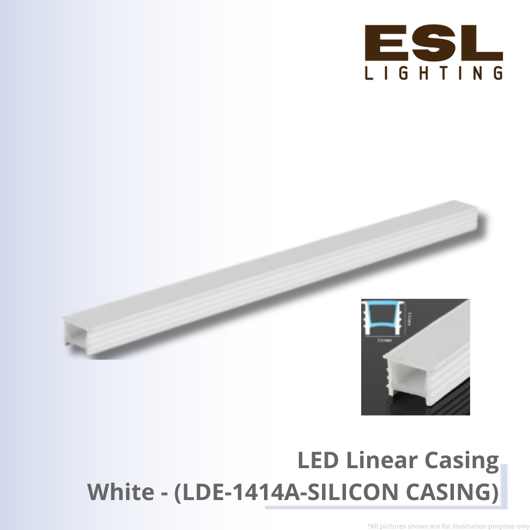 LED Linear Casing (White) - LDE-1414A-SILICON CASING