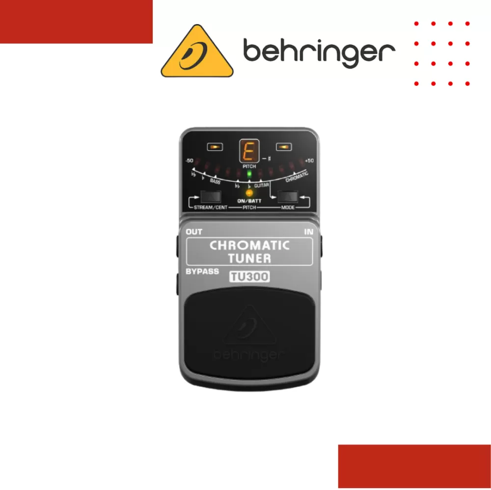 Behringer TU300 Chromatic Tuner Guitar Effects Pedal