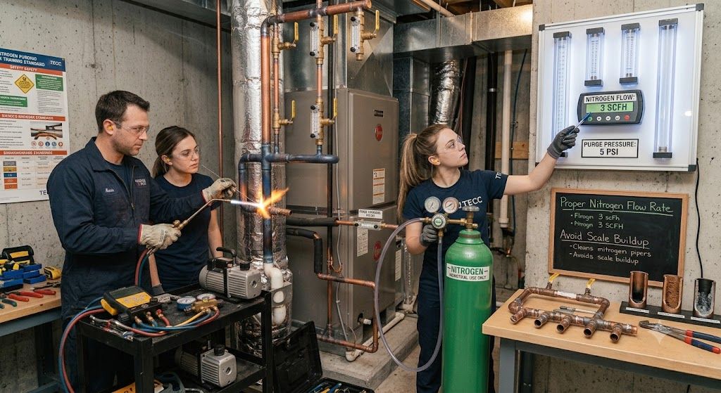 nitrogen purging HVAC brazing training course
