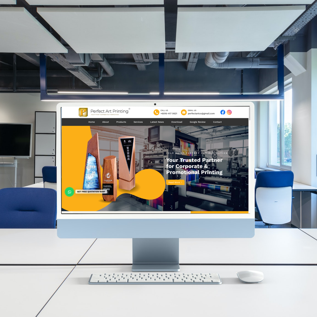 Perfect Art Printing Company Website Design & SEO Case Study | Printing & Signage in Kuala Lumpur