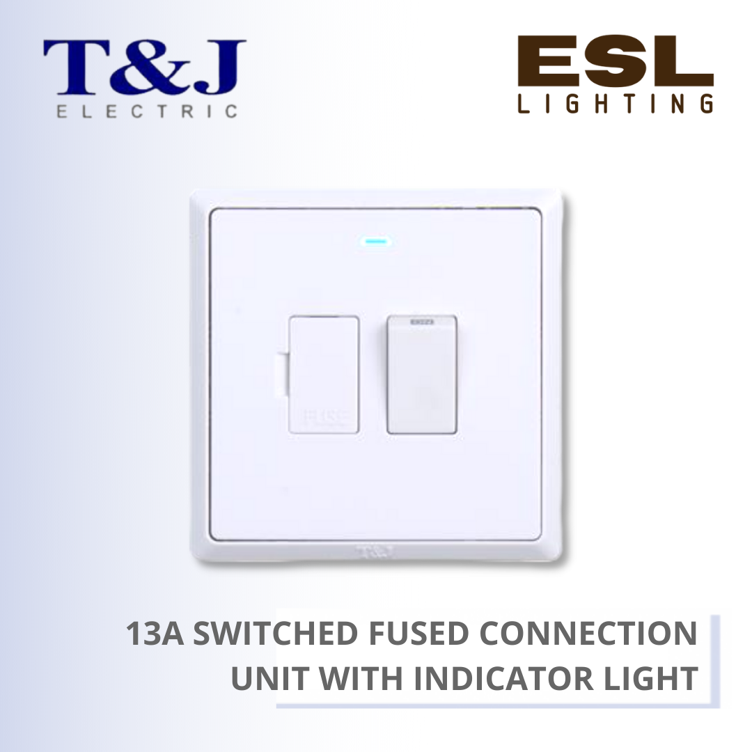 T&J SWITCHES INFINIT SERIES 13A SWITCHED FUSED CONNECTION UNIT WITH INDICATOR LIGHT - HC6813FSL HC6813FSL-SBL HC6813FSL-MSB HC6813FSL-PS7 HC6813FSL-ST5