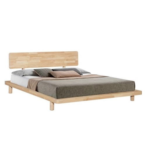 MUJI 6′ King Wooden Bed Natural