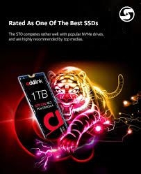 ADDLINK S70 LITE GEN3 M.2 2280 NVME 1TB (AD1TBS70LTM2P) - 3200/2600MB/s - 5 YEARS WARRANTY