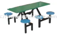 FRP Canteen Furniture - FRP-C5-6 6 Canteen Table Seater Set