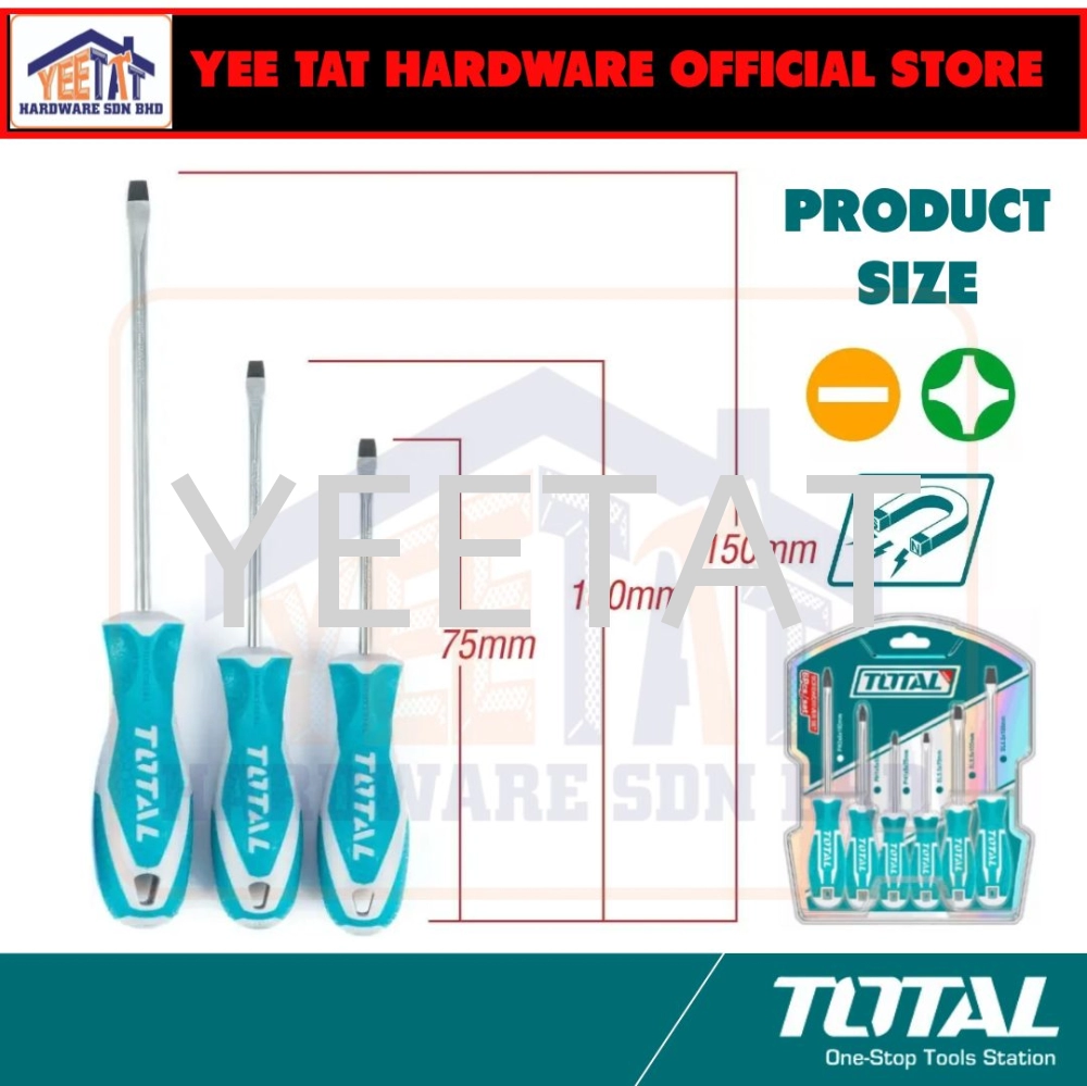 [ TOTAL ] THT250606 Screwdriver Set 6pcs