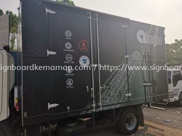 ABAGNO TRUCK LORRY WATERPROOF & UV STICKER PRINTING & INSTALLATION SERVICE AT MUADZAM SHAH PAHANG MALAYSIA