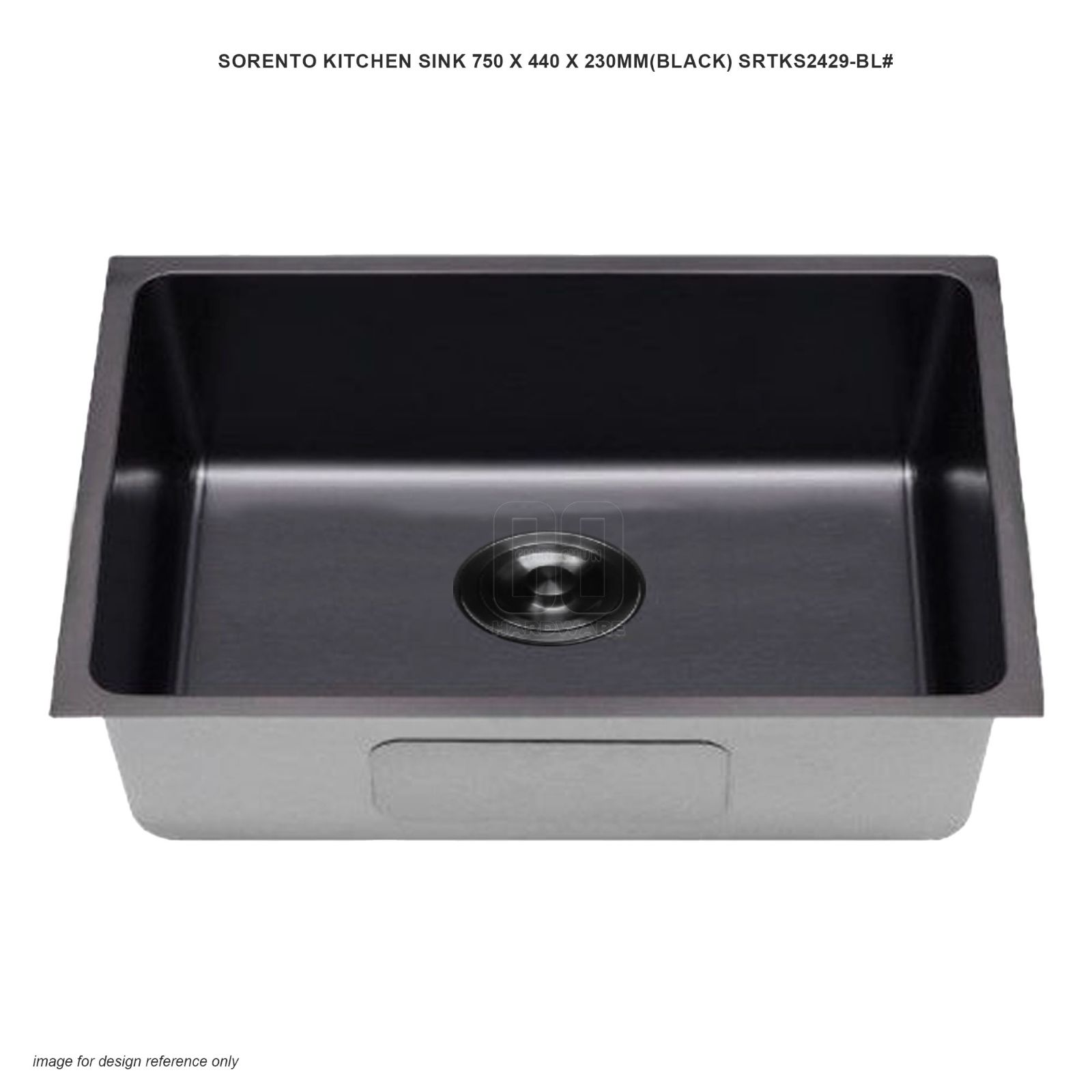 SORENTO KITCHEN SINK 750 X 440 X 230MM(BLACK) SRTKS2429-BL