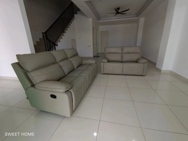 Real Full Leather Recliner Sofa | 2 Seater + 3 Seater Leather Sofa | Modern Sofa Manufacturer Store | Sofa Furniture Store | Living Room Sofa | Sofa Ruang Tamu Kulit Lembu | KL | Kulim | Lunas | Bertam | Kepala Batas | Seri Kembangan