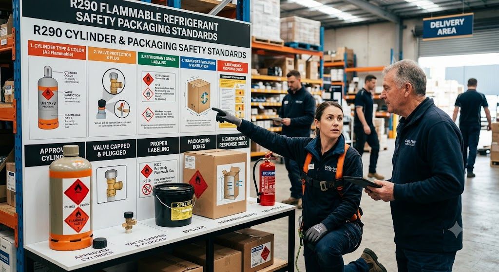 R290 refrigerant packaging safety standards