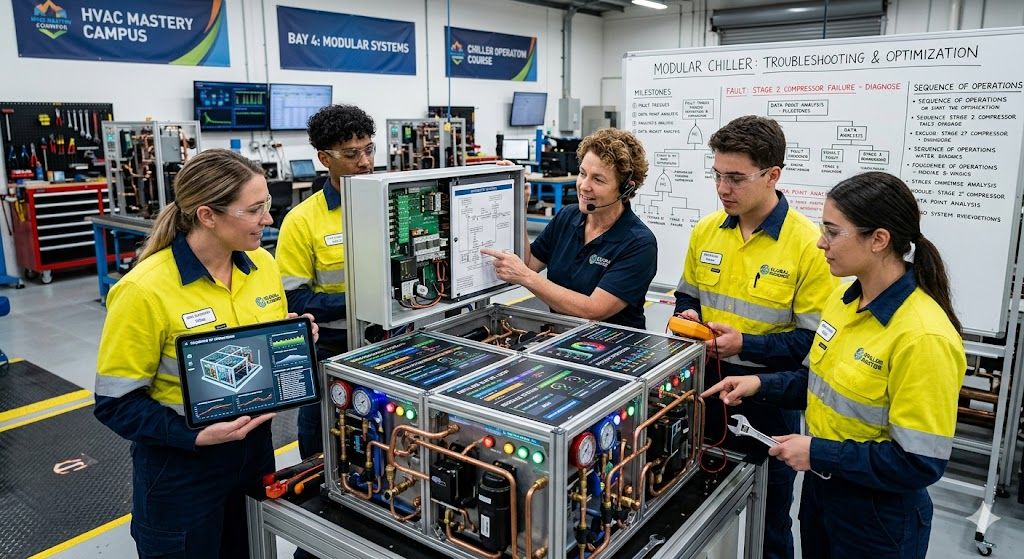 Modular chiller plant operation training