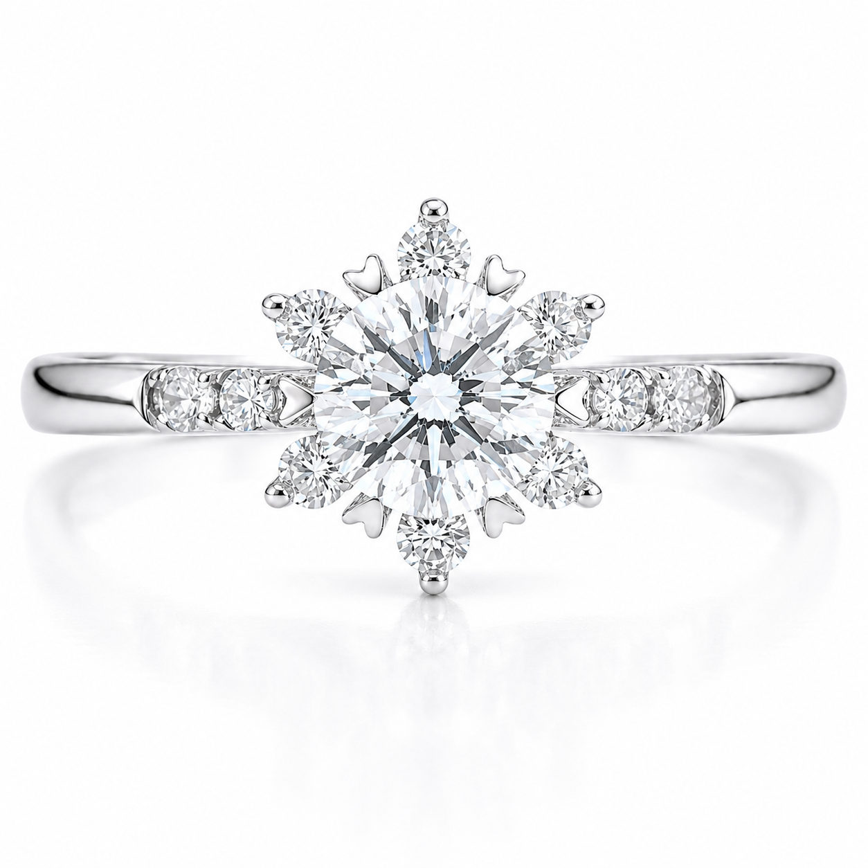 Roman & Co庐 Virelle Snowflake Halo Engagement Ring