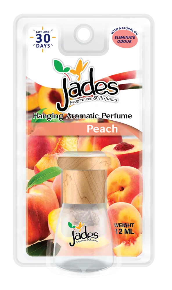 Jades Hanging Aromatic Perfume 12ml - Peach (Air Freshener Car)