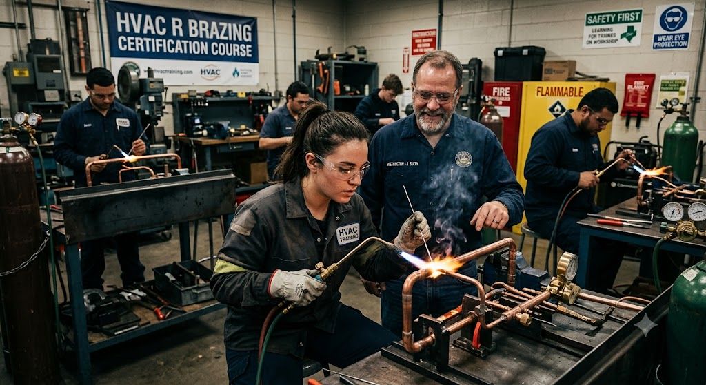HVAC copper tubing brazing training course