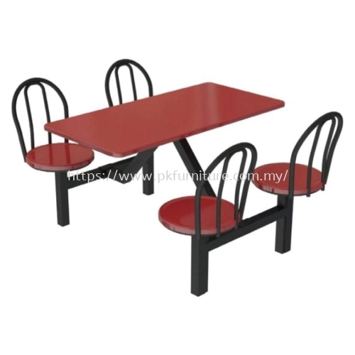 FRP Canteen Furniture - FRP-B2-4 - 4 Canteen Table Seater Set