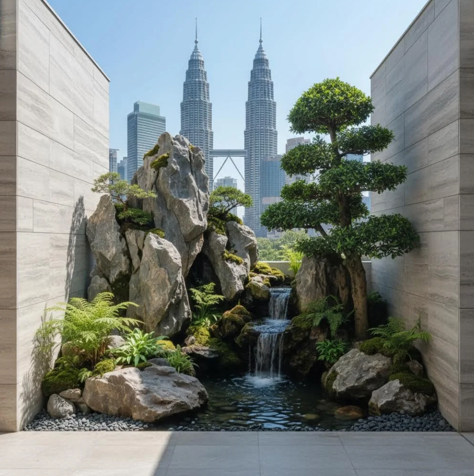 Luxury Water Fountain Landscape Design Malaysia 马来西亚豪华喷泉景观设计 Reka Bentuk Landskap Air Pancut Air Mewah Malaysia