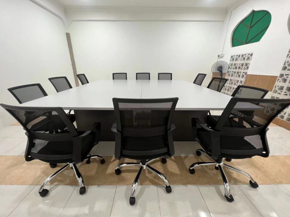 16 Seater Square Office Conference Meeting Table | Low Back Office Meeting Chair | Meja mesyuarat Besar | Office Table Penang | Office Furniture Penang | Kedai Meja Pejabat | Puchong | Melaka | Negeri Sembilan | Kulim | Lunas | Batu Kawan
