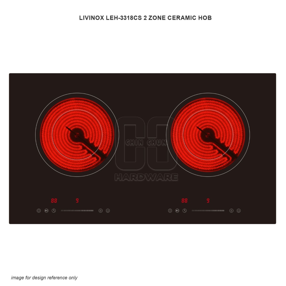 LIVINOX LEH-3318CS 2 ZONE CERAMIC HOB