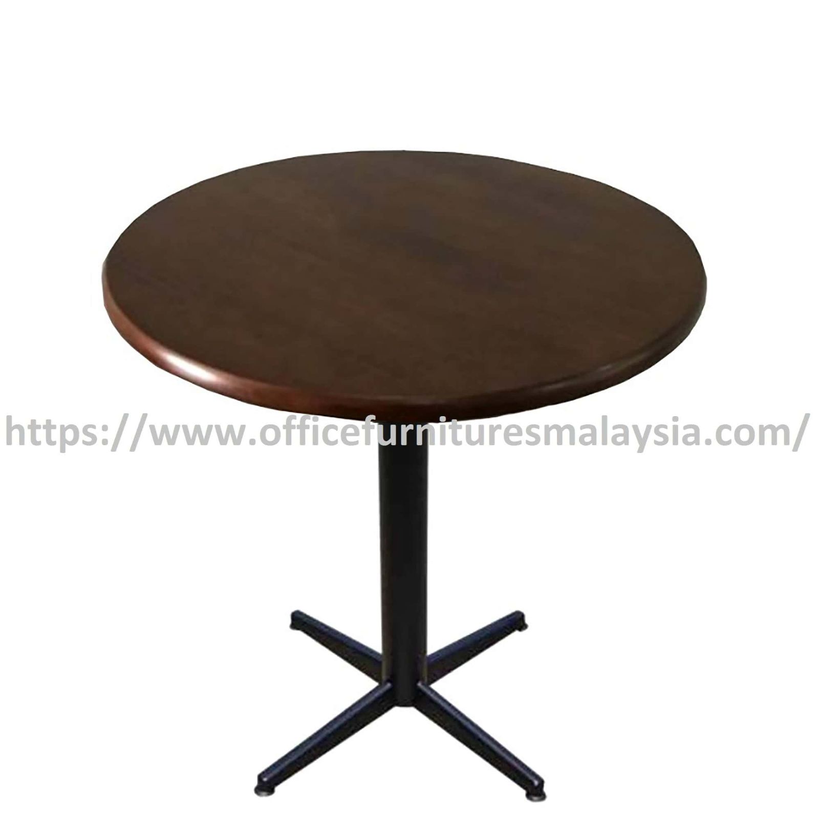 2.5ft Low Rubber-Wood Round Table Mild Steel Leg OFSM18R7575LR