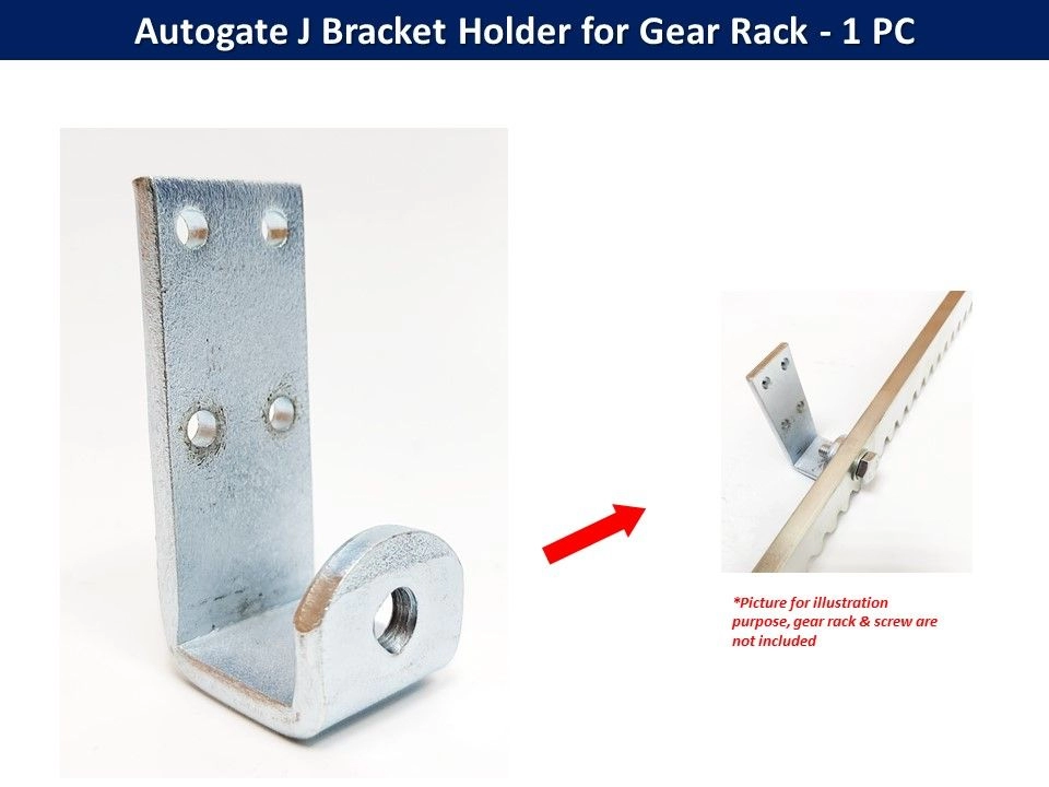 Autogate J Bracket Holder for Gear Rack - Install Gear Rack Without Welding