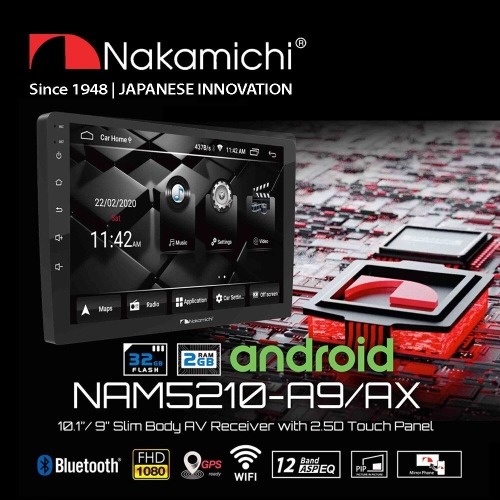Nakamichi NAM5210-AX 10.1" New Model IPS TOUCH SCREEN Android Player