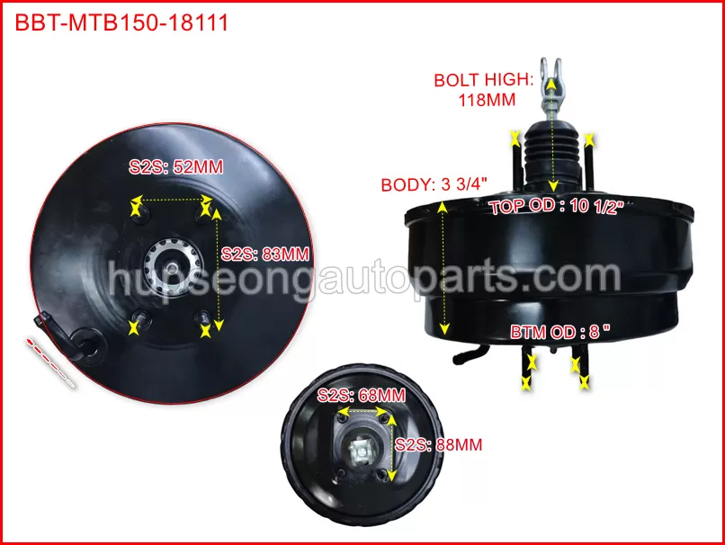 HICOM MTB150 38610-26430 MTB150 BRAKE BOOSTER ASSY #AD489 (BBT-MTB150-18111)