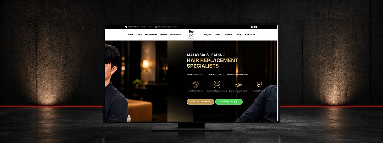 Kajian Kes Laman Sistem Rambut K Two Design Hair & Beauty di Puchong