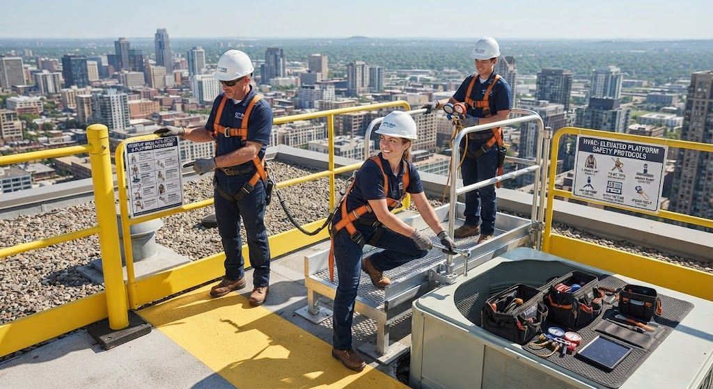 HVAC safe access and working platform procedures