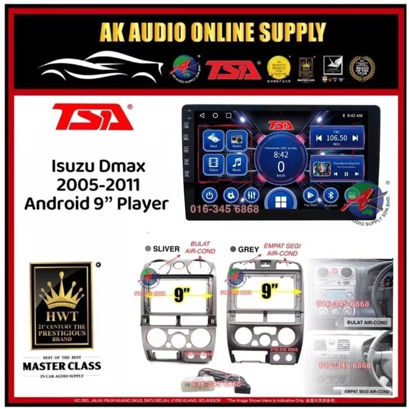 [ MTK 2+32GB ] TSA Isuzu D-Max Dmax 2005 - 2011 Android 9'' inch Car player Monitor