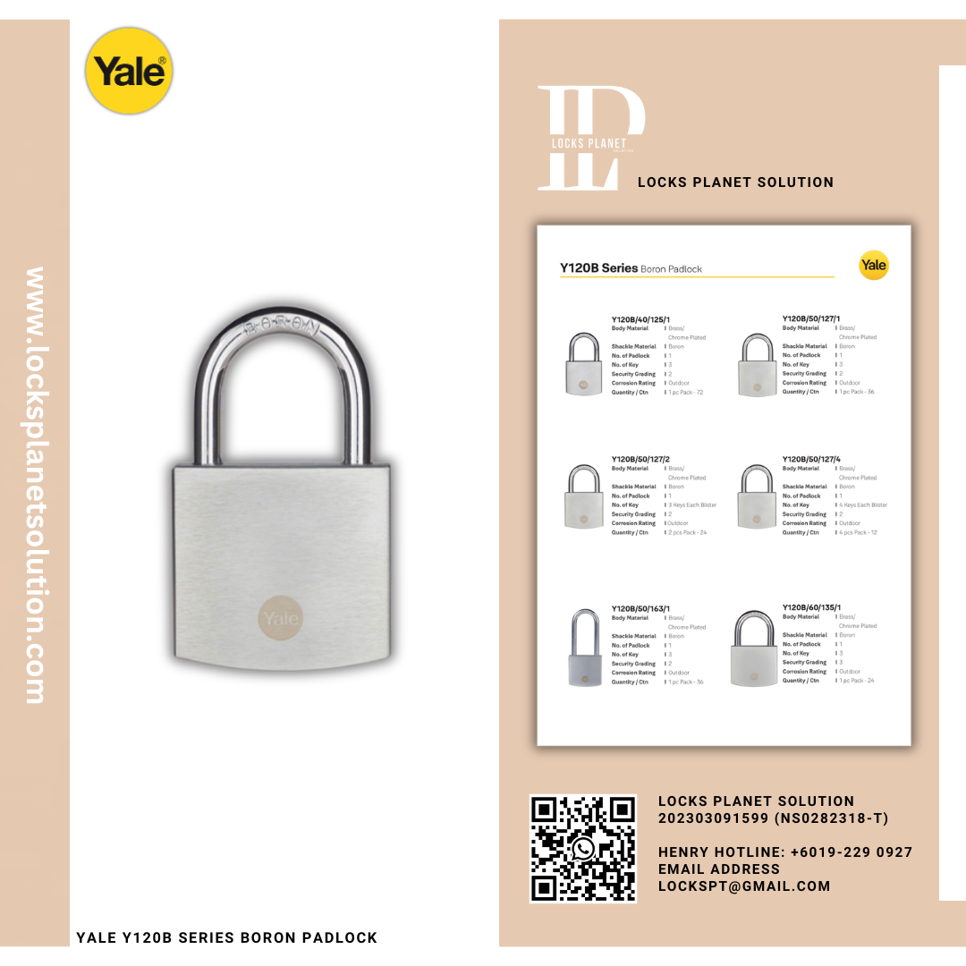 YALE Y120B SERIES BORON PADLOCK