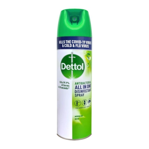 DETTOL DISINFECTANT SPRAY (MORNING DEW) (12 X 225ML)