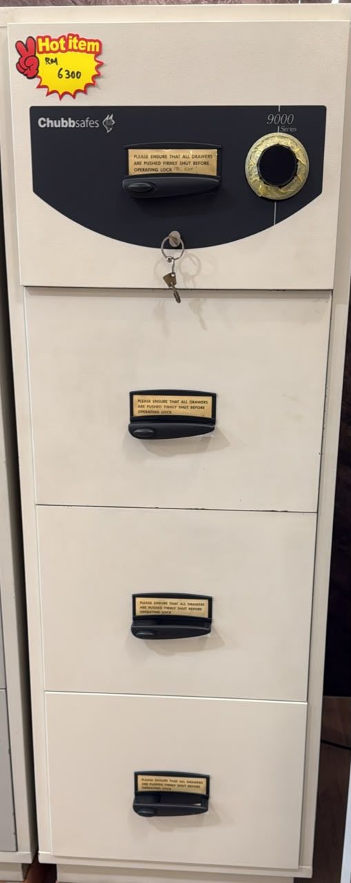 USED CHUBB CABINET FOUR DRAWER SAFE