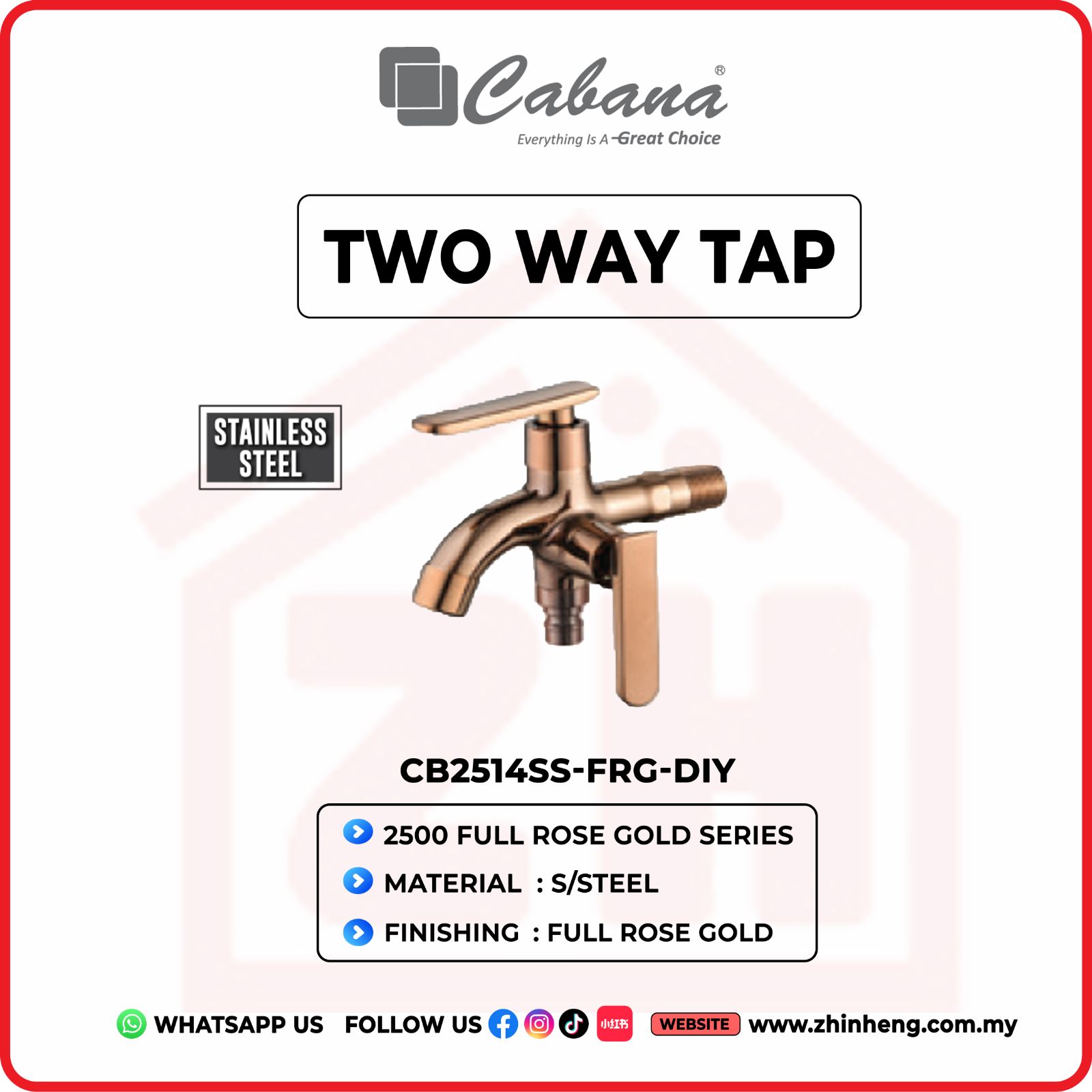 CABANA  TWO WAY TAP  CB2514SS-FRG