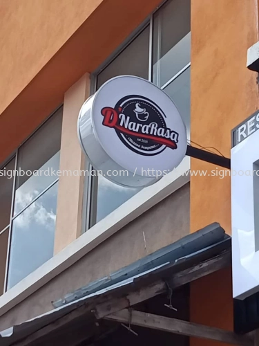 DNARA RASA ROUND SHAPE DOUBLE SIDE LIGHTBOX SIGNAGE SIGNBOARD AT TEMERLOH TOWN PAHANG MALAYSIA