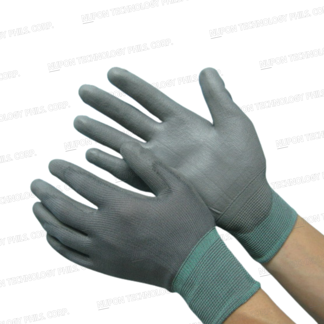 Grey Nylon Grey PU Palm Coated Gloves