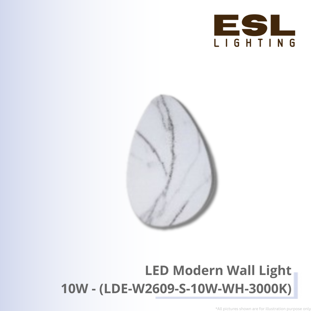 LED Modern Wall Light 10W - LDE-W2609-S-10W-WH-3000K