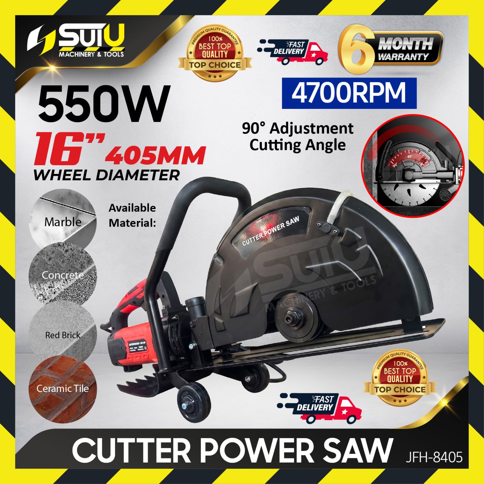 JFH-8405 / JFH8405 16" / 405MM Cutter Power Saw / Gergaji Kuasa Pemotong 550W