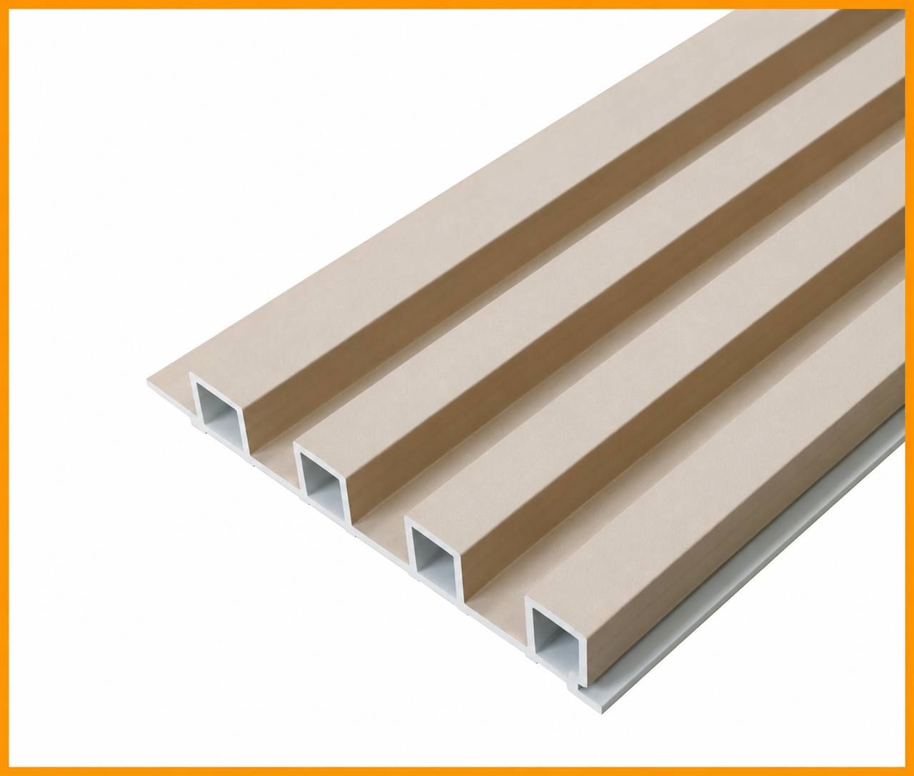 Queensfloor Wall Fluted Panel High Square QFPHSW07-07 ALMOND SILK